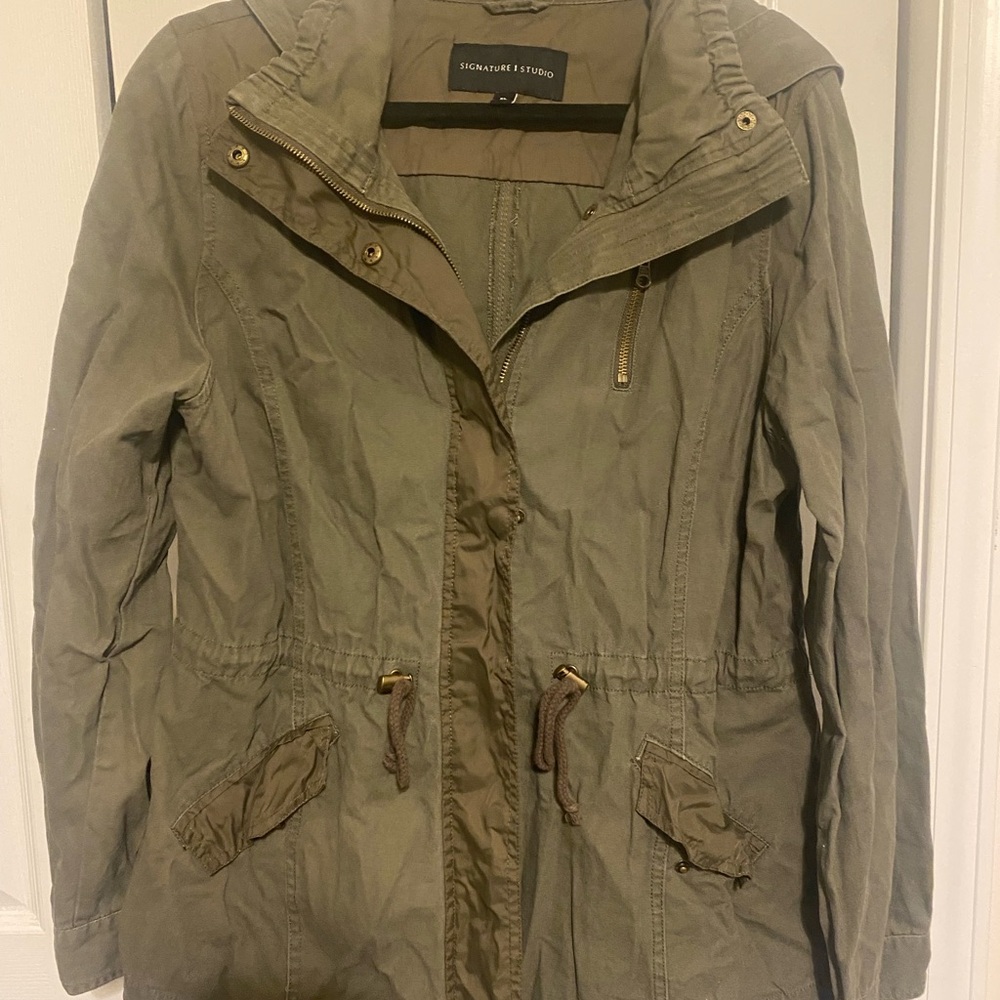 Signature Studio Women's Olive Utility Jacket